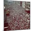 Huge Crowd Celebrating Ve Day in New York City During WWII-null-Mounted Photographic Print