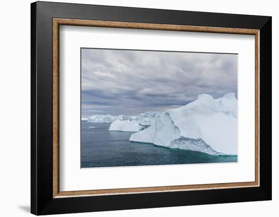 Huge Icebergs Calved from the Ilulissat Glacier, Ilulissat, Greenland, Polar Regions-Michael Nolan-Framed Photographic Print