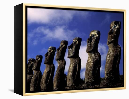 Huge Moai, Ahu Akiri, Easter Island, Chile-Keren Su-Framed Premier Image Canvas