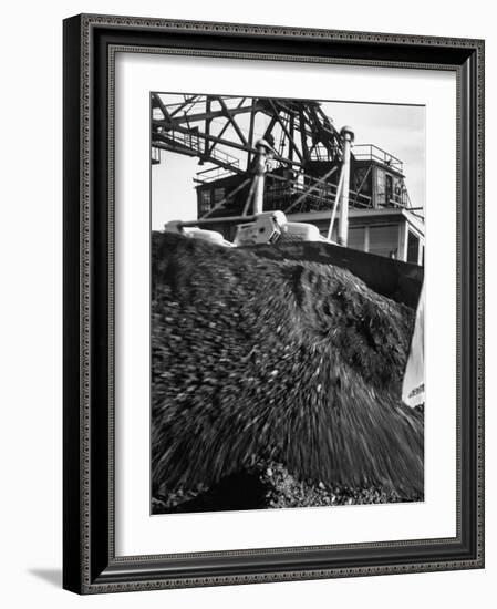 Huge Pile of Coal in Us Near the Mine and Generating Plant-Andreas Feininger-Framed Photographic Print