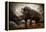 Huge Rhinoceros Against Stormy Sky-NejroN Photo-Framed Premier Image Canvas