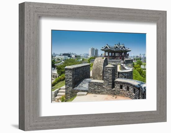 Huge Stone Walls around the Fortress of Suwon, UNESCO World Heritage Site, South Korea, Asia-Michael-Framed Photographic Print