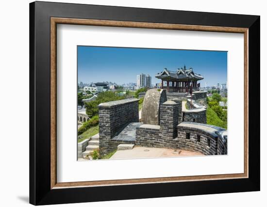 Huge Stone Walls around the Fortress of Suwon, UNESCO World Heritage Site, South Korea, Asia-Michael-Framed Photographic Print