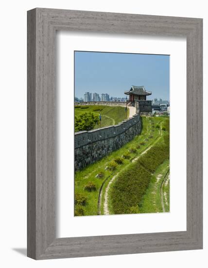 Huge Stone Walls around the UNESCO World Heritage Site the Fortress of Suwon, South Korea-Michael Runkel-Framed Photographic Print