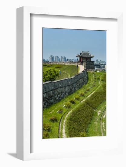 Huge Stone Walls around the UNESCO World Heritage Site the Fortress of Suwon, South Korea-Michael Runkel-Framed Photographic Print