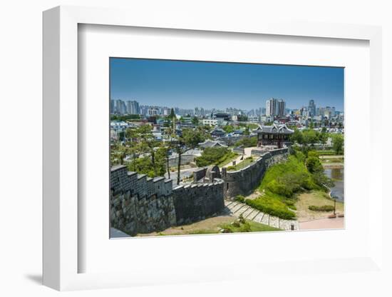 Huge Stone Walls the Fortress of Suwon, UNESCO World Heritage Site, South Korea, Asia-Michael-Framed Photographic Print