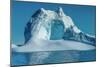 Huge Stranded Icebergs at the Mouth of the Icejord Near Ilulissat at Midnight, Greenland-Luis Leamus-Mounted Photographic Print