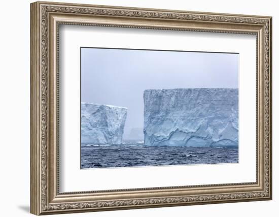 Huge Tabular Icebergs Broken Off from B-17A Iceberg Near Cooper Bay, Polar Regions-Michael Nolan-Framed Photographic Print