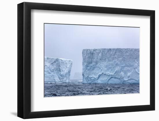 Huge Tabular Icebergs Broken Off from B-17A Iceberg Near Cooper Bay, Polar Regions-Michael Nolan-Framed Photographic Print