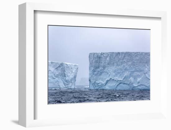Huge Tabular Icebergs Broken Off from B-17A Iceberg Near Cooper Bay, Polar Regions-Michael Nolan-Framed Photographic Print