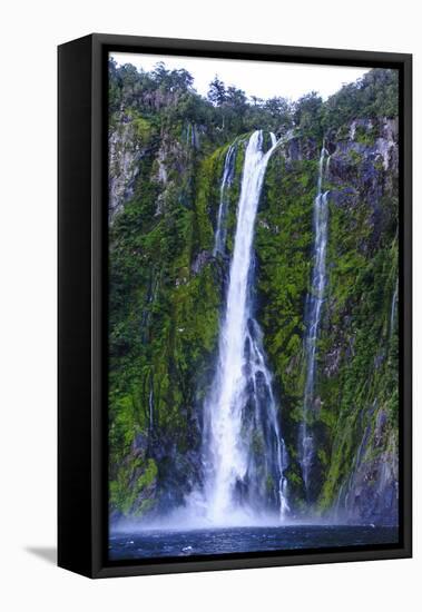 Huge Waterfall in Milford Sound-Michael-Framed Premier Image Canvas