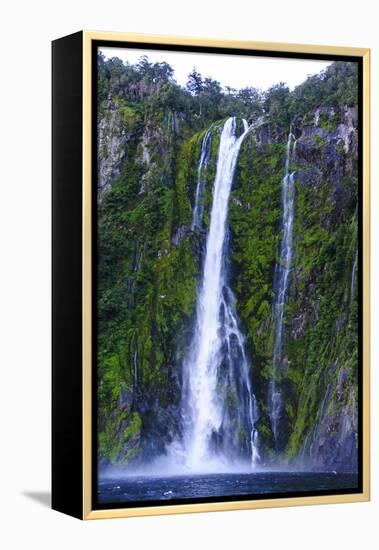 Huge Waterfall in Milford Sound-Michael-Framed Premier Image Canvas