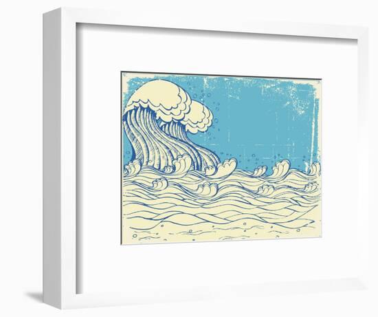 Huge Wave In Sea-GeraKTV-Framed Art Print