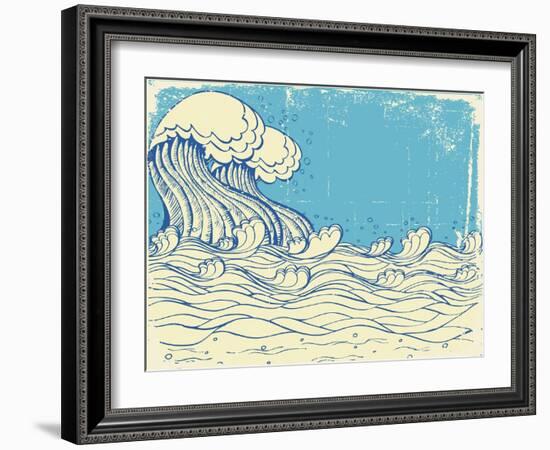 Huge Wave In Sea-GeraKTV-Framed Art Print