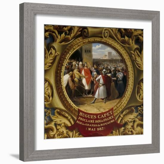 Hugh Capet Proclaimed King by the Nobles in May 987-Jean Alaux-Framed Giclee Print