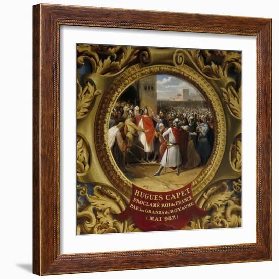 Hugh Capet Proclaimed King by the Nobles in May 987-Jean Alaux-Framed Giclee Print
