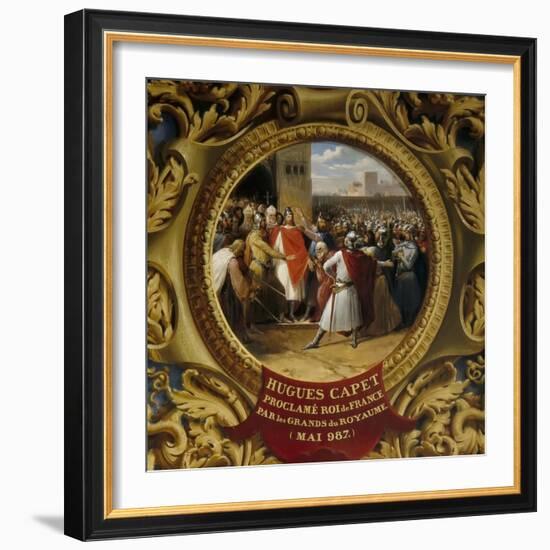 Hugh Capet Proclaimed King by the Nobles in May 987-Jean Alaux-Framed Giclee Print