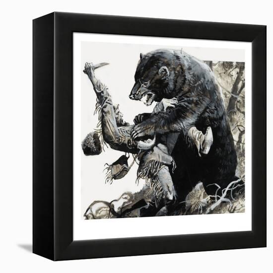 Hugh Glass Being Savaged by a Bear, 1978-Severino Baraldi-Framed Premier Image Canvas