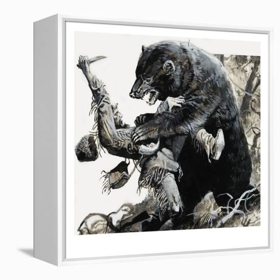 Hugh Glass Being Savaged by a Bear, 1978-Severino Baraldi-Framed Premier Image Canvas