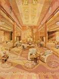 Interior of the First Class Lounge on R.M.S. 'Queen Mary'-Hugh McKenna-Premier Image Canvas