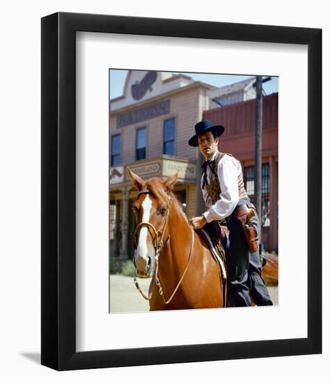 Hugh O'Brian, The Life and Legend of Wyatt Earp (1955)-null-Framed Photo