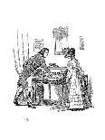 Mr. Darcy Enters a Room in Which Elizabeth Bennet is Seated at Her Writing Desk-Hugh Thomson-Photographic Print