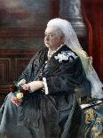 Queen Victoria in the Dress She Wore at Her Golden Jubilee Service, 1887-Hughes & Mullins-Giclee Print