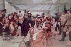 Scandinavian Artist's Luncheon at Cafe Ledoyen on Varnishing Day, 1886-Hugo Birger-Framed Giclee Print