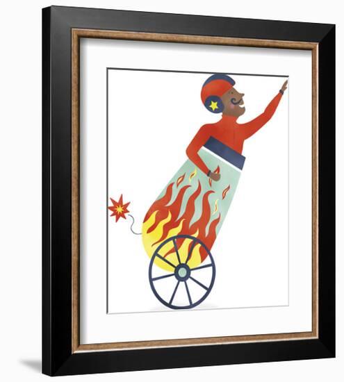 Hugo the Human Cannonball-Clara Wells-Framed Giclee Print