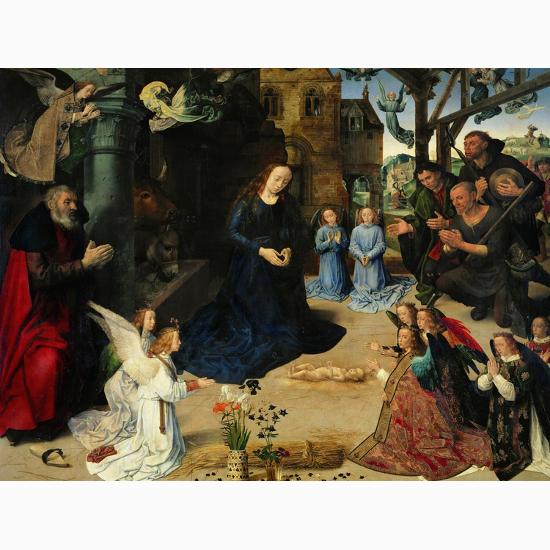Premium Giclee Print: The Adoration of the Shepherds, 1476 by Hugo van der Goes: 24x18in