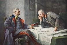 General Von Hindenburg and Generalquartiermeister Erich Von Ludendorff at the Map Table-Hugo Vogel-Giclee Print