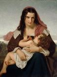 Mother and Child, C.1864 (Oil on Canvas)-Hugues Merle-Giclee Print