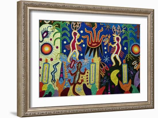 Huichol Art, Detail, National Museum of Anthropology, Mexico City-null-Framed Photographic Print