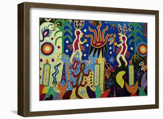 Huichol Art, Detail, National Museum of Anthropology, Mexico City-null-Framed Photographic Print