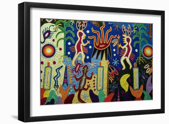 Huichol Art, Detail, National Museum of Anthropology, Mexico City-null-Framed Photographic Print