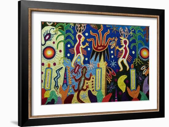 Huichol Art, Detail, National Museum of Anthropology, Mexico City-null-Framed Photographic Print