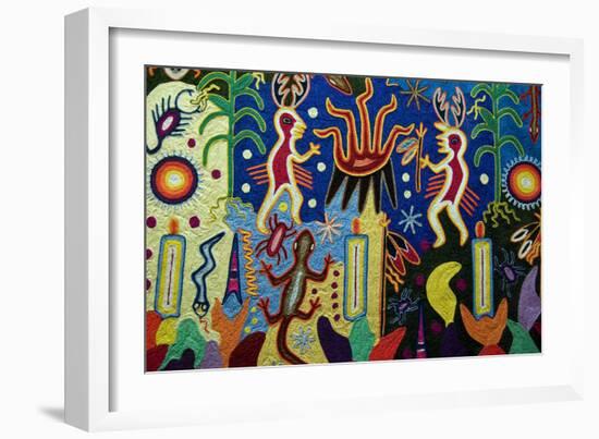 Huichol Art, Detail, National Museum of Anthropology, Mexico City-null-Framed Photographic Print