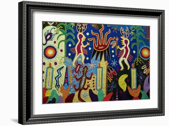 Huichol Art, Detail, National Museum of Anthropology, Mexico City-null-Framed Photographic Print