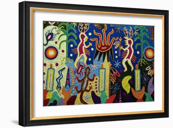 Huichol Art, Detail, National Museum of Anthropology, Mexico City-null-Framed Photographic Print