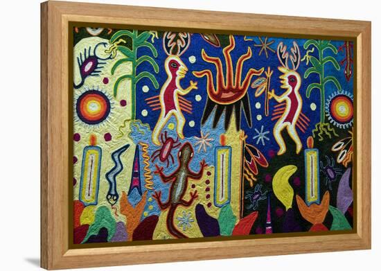 Huichol Art, Detail, National Museum of Anthropology, Mexico City-null-Framed Premier Image Canvas