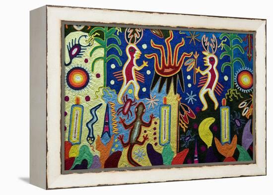 Huichol Art, Detail, National Museum of Anthropology, Mexico City-null-Framed Premier Image Canvas