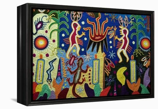 Huichol Art, Detail, National Museum of Anthropology, Mexico City-null-Framed Premier Image Canvas