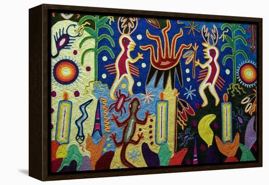 Huichol Art, Detail, National Museum of Anthropology, Mexico City-null-Framed Premier Image Canvas