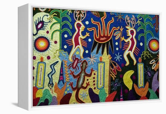 Huichol Art, Detail, National Museum of Anthropology, Mexico City-null-Framed Premier Image Canvas