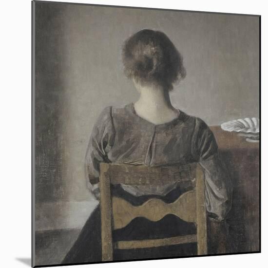 "Huile" (repos)-Vilhelm Hammershoi-Mounted Giclee Print