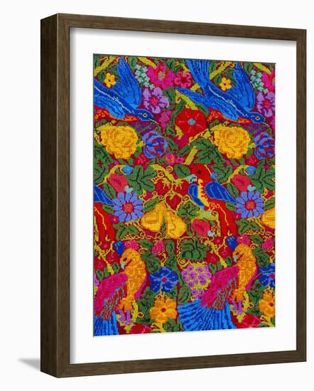 Huipil Cloth Pattern, Guatemala, Central America-Upperhall Ltd-Framed Photographic Print