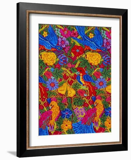 Huipil Cloth Pattern, Guatemala, Central America-Upperhall Ltd-Framed Photographic Print