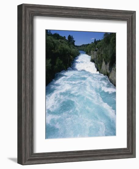 Hukanui, the Huka Falls on the Waikato River, North Island of New Zealand, Pacific-Jeremy Bright-Framed Photographic Print