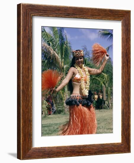 Hula Dance in Kapiolani Park, Waikiki, Hawaii, Hawaiian Islands, USA-Ursula Gahwiler-Framed Photographic Print