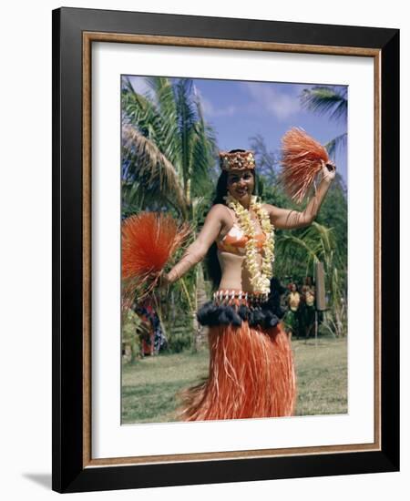 Hula Dance in Kapiolani Park, Waikiki, Hawaii, Hawaiian Islands, USA-Ursula Gahwiler-Framed Photographic Print